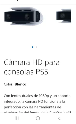 Cámara HD Sony para PlayStation 5
