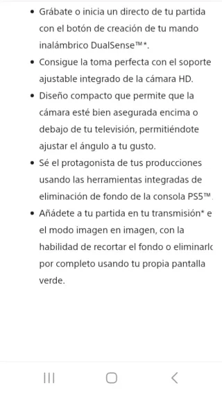 Cámara HD Sony para PlayStation 5