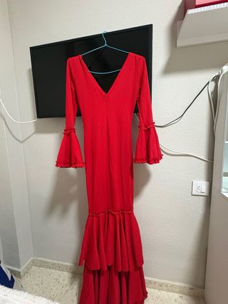 Traje de flamenca rojo