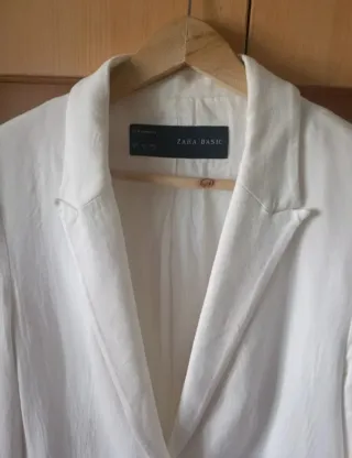 Americana Zara Blanca Talla XL