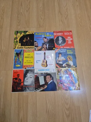 Lote 9 vinilos 7'' Flamenco y Sevillanas