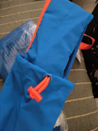 Mochila unisex azul y naranja