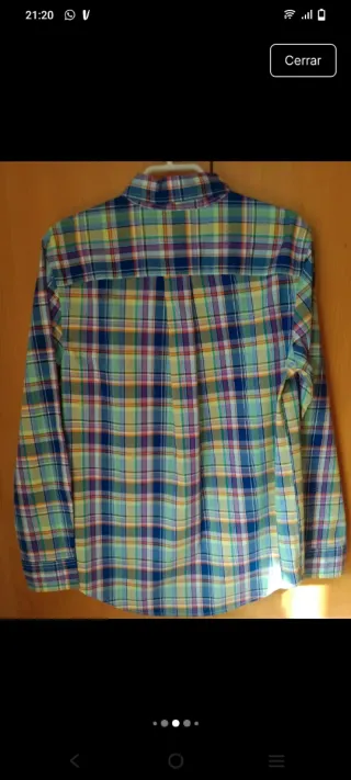 Camisa Ralph Lauren cuadros manga larga