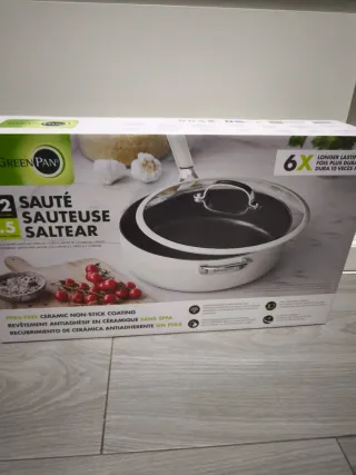 Sartén GreenPan 6.5 Qt Blanca