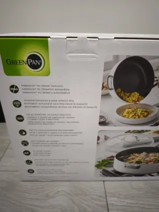 Sartén GreenPan 6.5 Qt Blanca