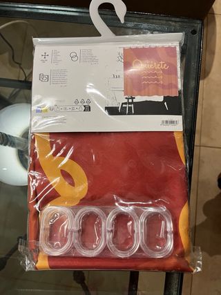 Cortina de Baño ALE-HOP Naranja y Amarilla