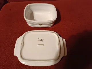 Mantequillera cerámica con cerezas