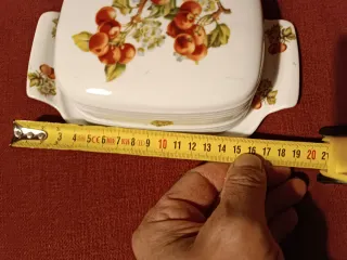 Mantequillera cerámica con cerezas