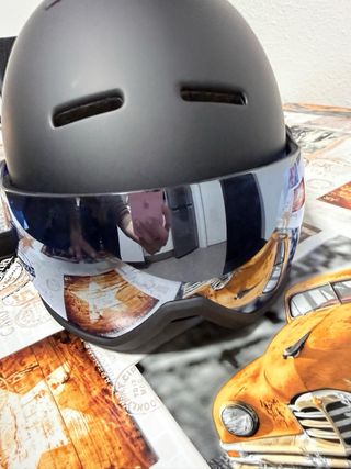 Casco de esquí ORKA VISOR Negro Talla S