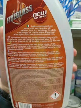 Fireglass Pulitore Nero Fumo griglia sporca ecc