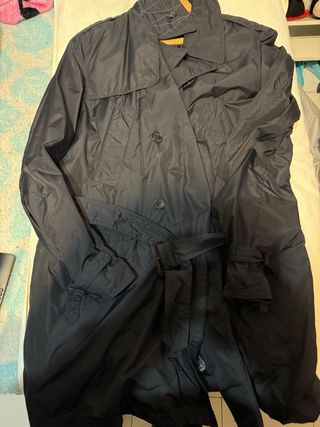 Gabardina Massimo Dutti XL azul oscuro