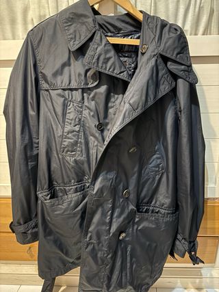 Gabardina Massimo Dutti XL azul oscuro