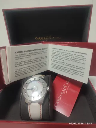 Reloj Carrera y Carrera Plata y Blanco