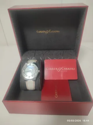 Reloj Carrera y Carrera Plata y Blanco