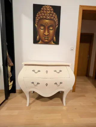 Cajonera blanca estilo francés