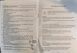 TV Portátil Blanco y Negro Aniko 328 con Radio