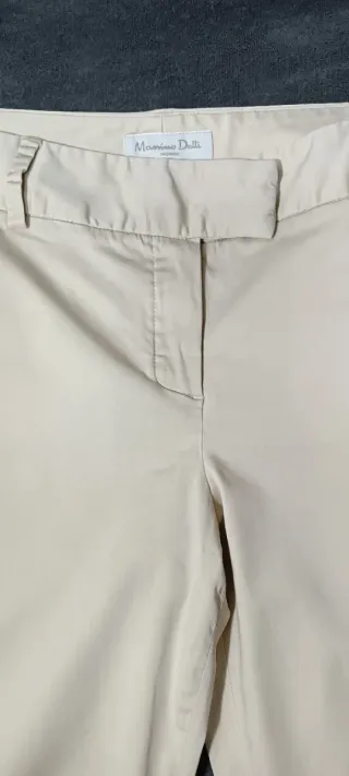 Massimo Dutti Pantalones Beige  S/m cotton