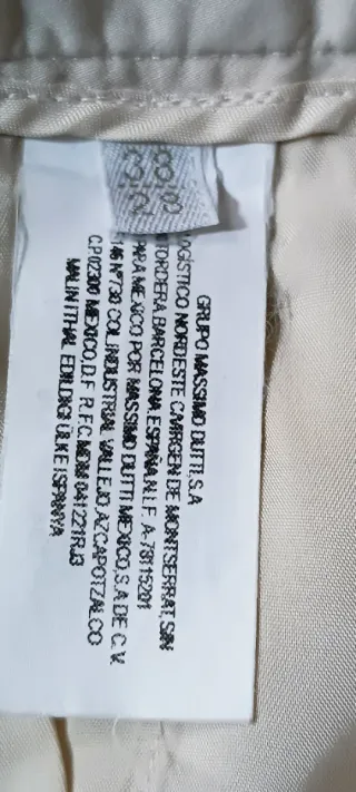 Massimo Dutti Pantalones Beige  S/m cotton