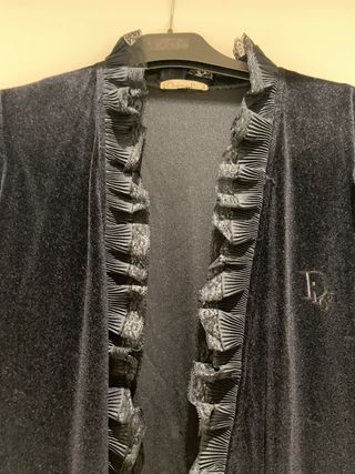 Bata terciopelo Christian Dior negra