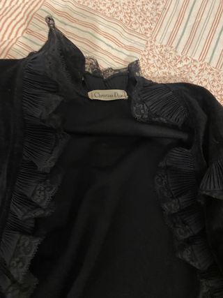 Bata terciopelo Christian Dior negra