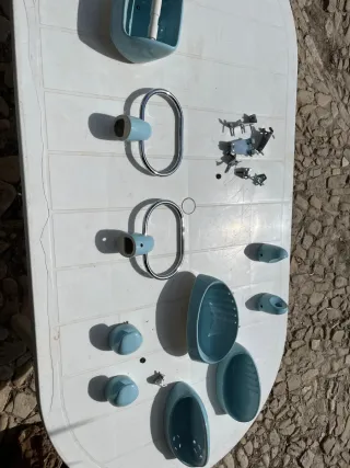 Accesorios Baño Roca Porcelana Azul