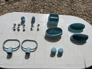 Accesorios Baño Roca Porcelana Azul