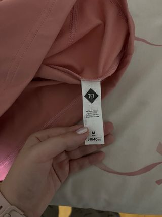 Camiseta rosa térmica de manga larga