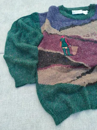 Maglione Functionals vintage - Paesaggio pesca