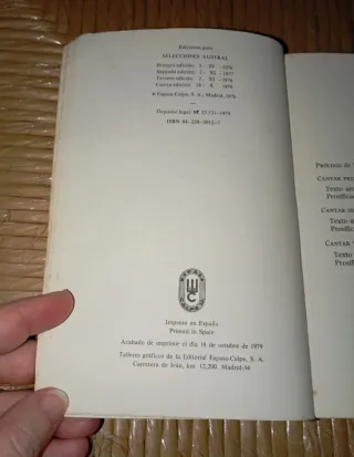 Libro: Cantar Del Cid