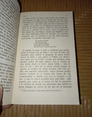 Libro: Cantar Del Cid