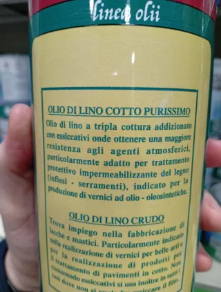 Olio di Lino Cotto Puro 1000 ml protettivo infiss