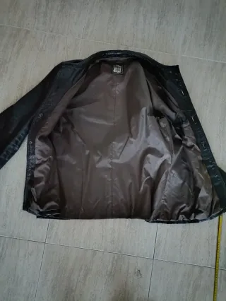 Sobrecamisa alemana vintage cuero auténtico M Medi