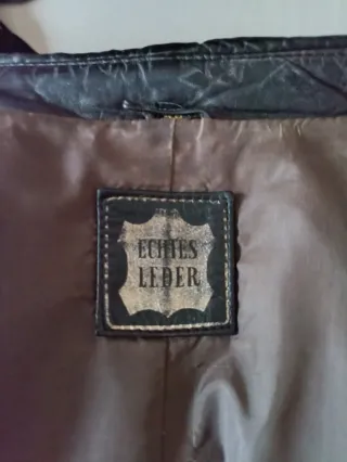 Sobrecamisa alemana vintage cuero auténtico M Medi