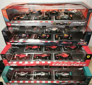 Pack Burago F1 1/43, 24 coches.