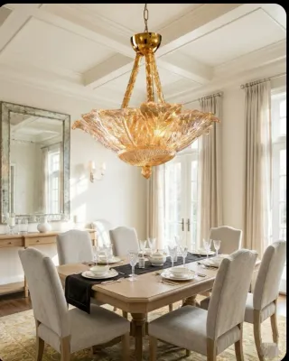 Maestoso Splendido Lampadario Murano 76x80cm Nuovo