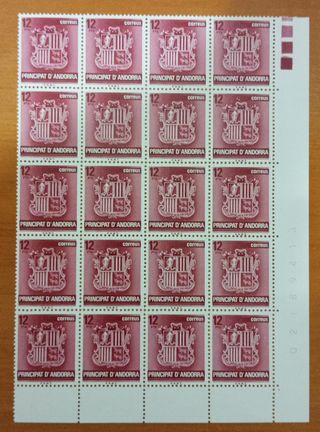 Sellos Andorra española. Año 1982.