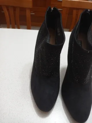 Stivaletti DameRose neri tacco alto strass 37