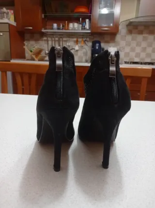 Stivaletti DameRose neri tacco alto strass 37