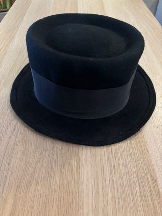 Sombrero bombín fieltro negro