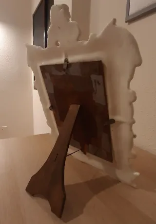 Portaretratos vintage floral blanco