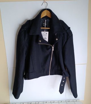 Pull&Bear Gabardina Azul Marino Talla XL