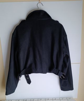 Pull&Bear Gabardina Azul Marino Talla XL