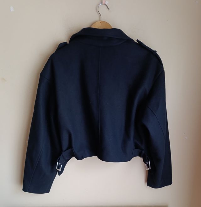 Pull&Bear Gabardina Azul Marino Talla XL