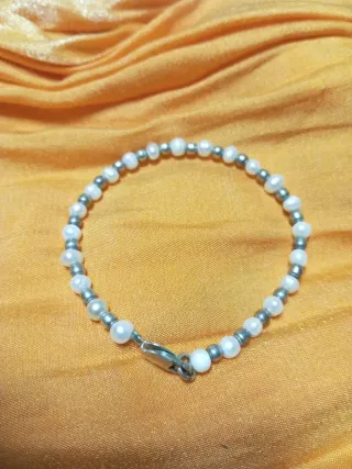 Pulsera Plata Perlas