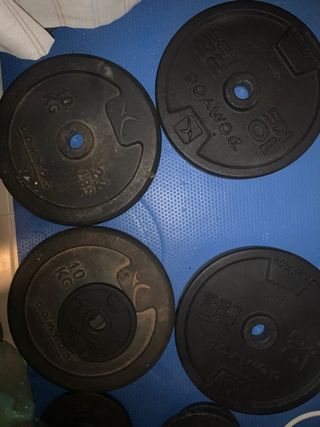 4 Discos de peso Domyos 10 kg
