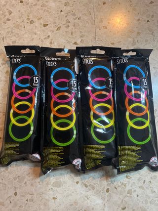 60 Pulseras Neón Luminosas Multicolor