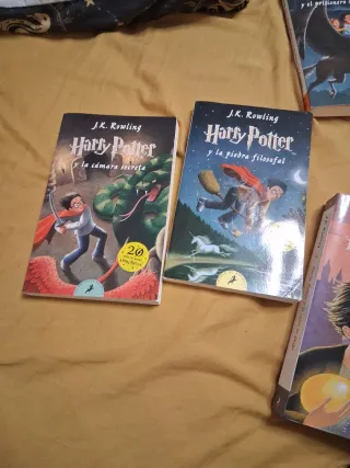Primeros cinco libros de la saga de harry potter