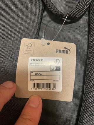 Mochila Puma Negra y Gris