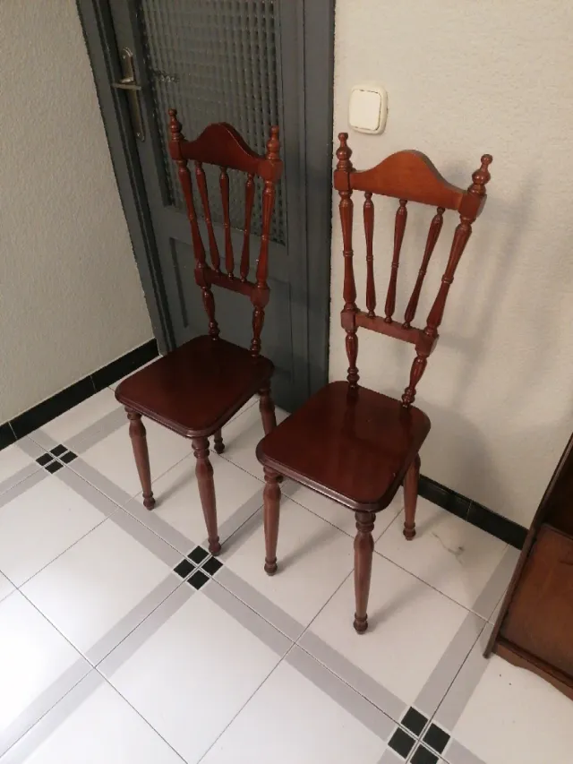 Pareja Sillas Madera Marrón