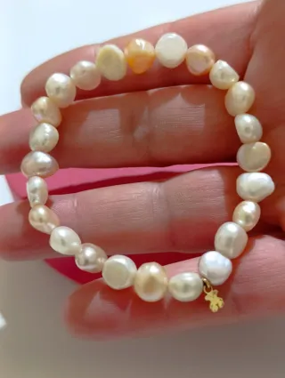 Pulsera Tous Perlas Osito Oro 750